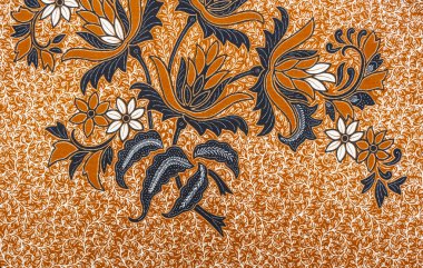 güzel Asyalı çiçek batik desenler & motifleri