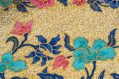 güzel Endonezya çiçek batik desenler & motifleri