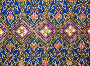 güzel Endonezya çiçek batik desenler & motifleri