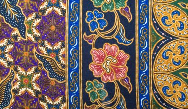 güzel Endonezya çiçek batik desenler & motifleri