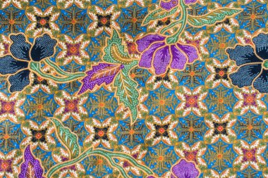 güzel Endonezya çiçek batik desenler & motifleri
