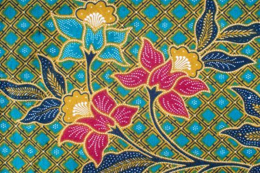güzel Endonezya çiçek batik desenler & motifleri