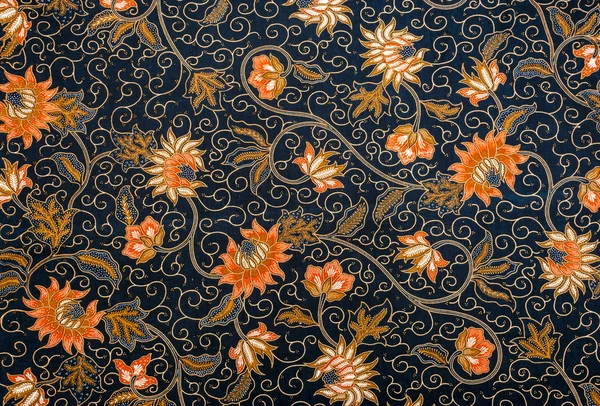 Beautiful Asian Floral Batik Patterns & Motifs — Stock Photo, Image