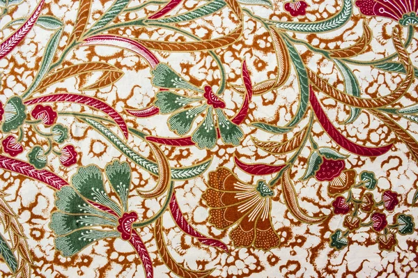 Vackra Indonesien blommig batik mönster & motiv — Stockfoto