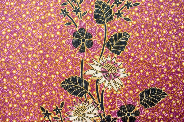 Vackra Indonesien blommig batik mönster & motiv — Stockfoto