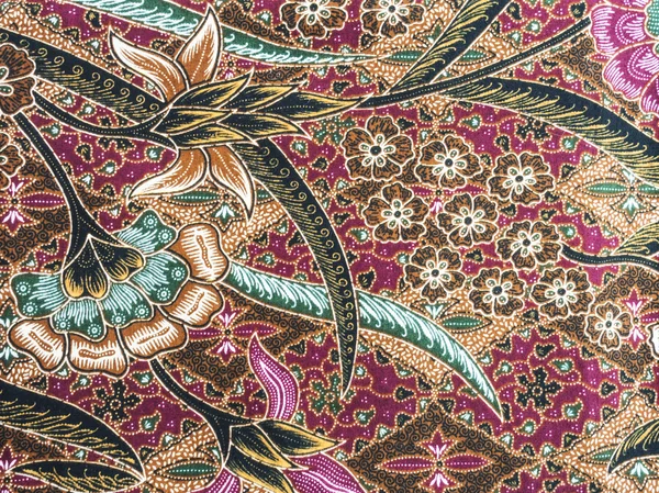 Güzel Endonezya çiçek batik desenler & motifleri — Stok fotoğraf