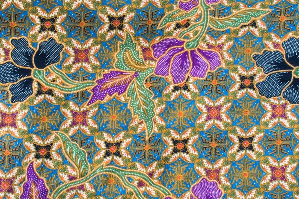 Vackra Indonesien blommig batik mönster & motiv — Stockfoto