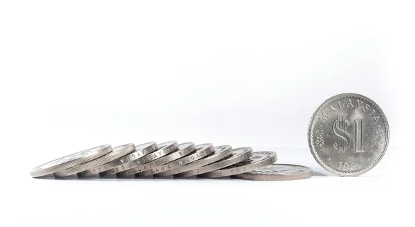 Old Malaysia Coins Isolated on white background — Stock Photo, Image