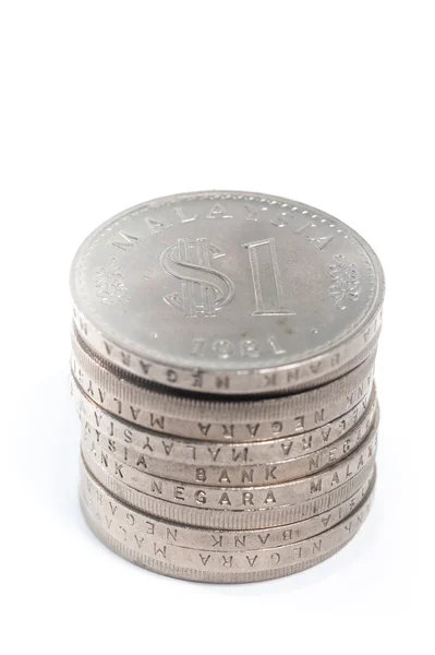 Old Malaysia Coins Isolated on white background — Stock Photo, Image