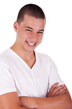 Mutlu genç adam.