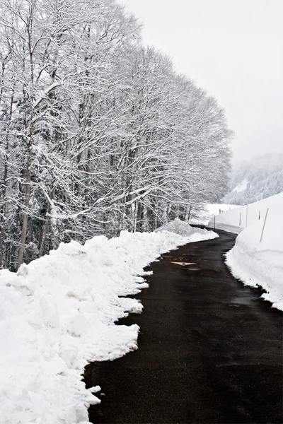 Winterstraße — Stockfoto