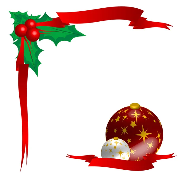 Ornamenti natalizi illustrazione — Vettoriale Stock