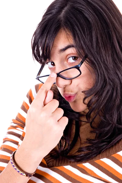 Fille avec des lunettes — Photo