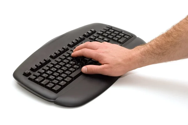 Hand on Keyboard — Stock Photo, Image