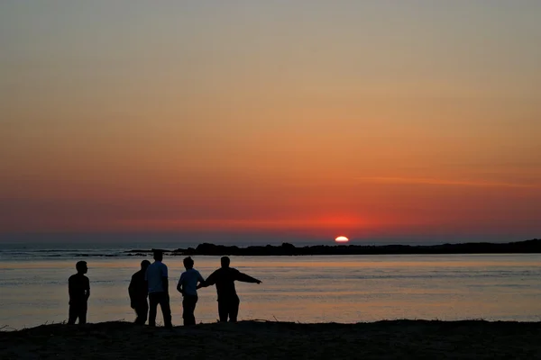 Zonsondergang talk — Stockfoto