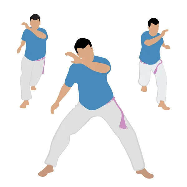 Capoeira dansare vektor illustration — Stock vektor