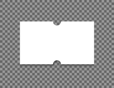Kendine yapıştırıcı kağıt fiyat etiketi. Boş fiyat etiketi. Son kullanma tarihini gösteren beyaz etiket. Vektör illüstrasyonu şeffaf arkaplanda izole edildi