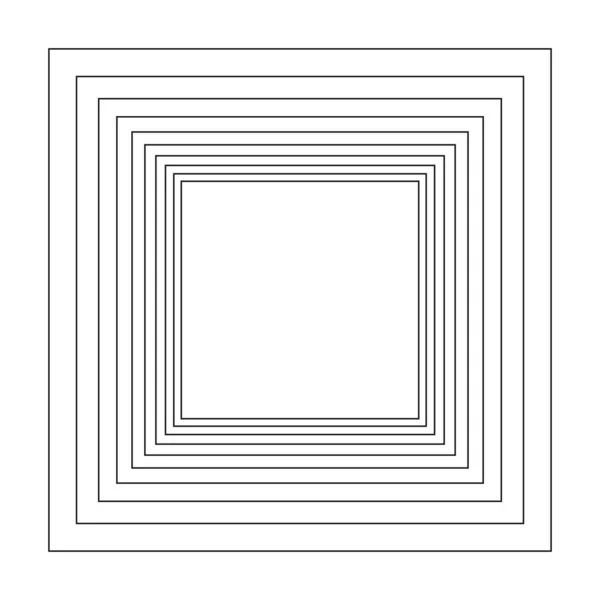 Wireframe perspektíva kocka. 3D-s drótkeretes rácsszoba. 3D perspektíva lézer rács. Cyberspace fehér háttér fekete hálóval. Futurisztikus digitális folyosó tér a virtuális valóságban. Vektorillusztráció — Stock Vector