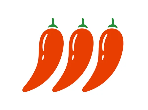 Vörös chilis paprika. Chili szintű ikon. A fűszerszint extra forró. Fűszeres méter. Vektor illusztráció elszigetelt fehér háttér — Stock Vector