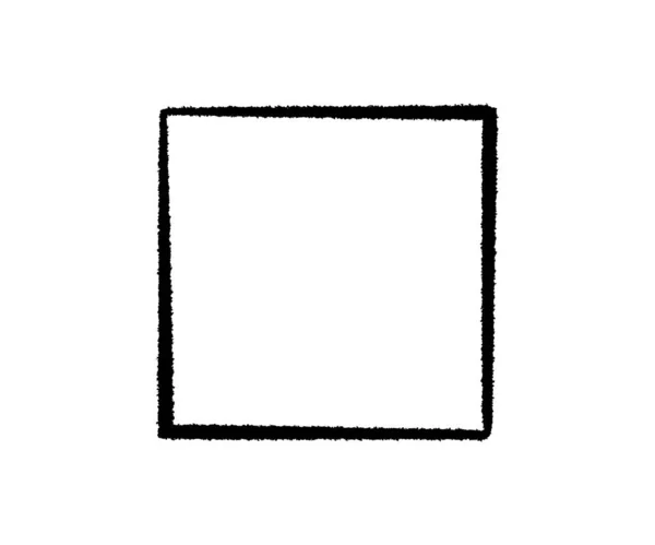 Inkt vierkant frame. Grunge lege zwarte doos. Rechthoekige rand. Rubber stempel afdruk. Vector illustratie geïsoleerd op witte achtergrond — Stockvector