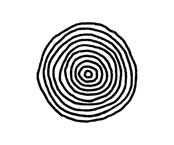 Ручной рисунок кругов с рисунком текстуры. Современный абстрактный набор черной круглой формы с линиями, кругами. Органические каракули, нарисованные вручную. Векторные иллюстрации на белом фоне — стоковый вектор