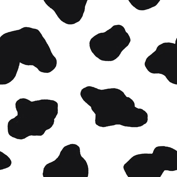 Nek Derisi Pürüzsüz Desen Holstein Sığır Dokusu Pürüzsüz Siyah Beyaz — Stok Vektör