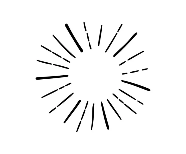 Hand Drawn Firework Star Burst Sunburst Doodle Icon Hand Drawn — Image vectorielle