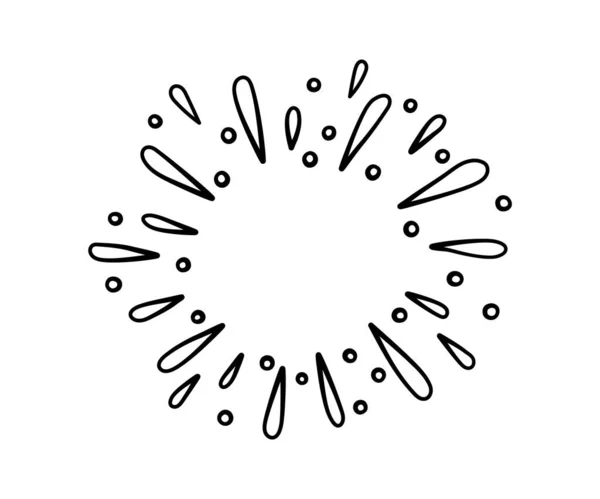 Hand Drawn Firework Star Burst Sunburst Doodle Icon Hand Drawn — Image vectorielle