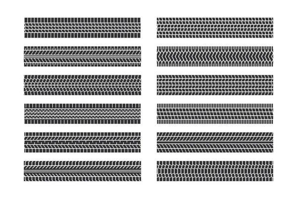 Bande Roulement Pneu Automatique Éléments Sans Couture Modèle Pneu Voiture — Image vectorielle