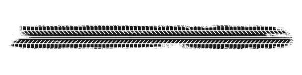 自動タイヤトレッドグランジ要素 車やオートバイのタイヤパターンは ホイールタイヤのトレッドトラック ブラックタイヤプリント 白を基調としたベクトルイラスト — ストックベクタ