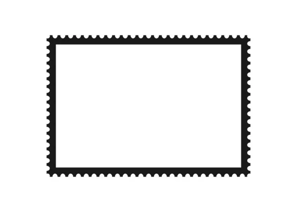 Postage Stamp Frame Empty Border Template Postcards Letters Blank Rectangle — Διανυσματικό Αρχείο