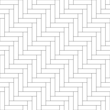 Klasik ringa kemiği ahşap zemin dikişsiz desen. Parke ya da lamine tasarım dokusu. Beyaz ringa kemiği parke zemini. Tuğla tek renkli duvar dokusu. Modern iç mimari. Vektör illüstrasyonu.