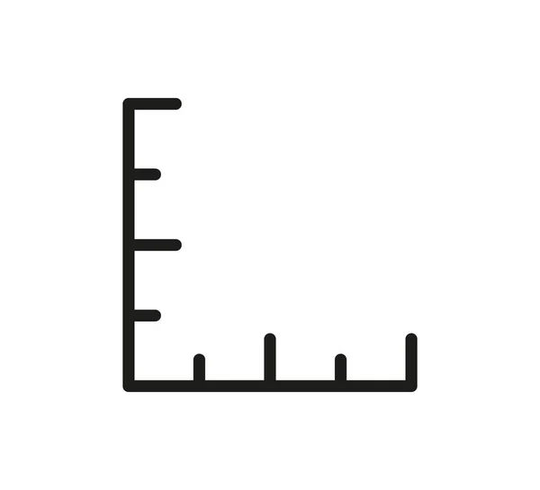 Flat Area Ruler Icon Square Meter Icon Sign Measuring Land — 스톡 벡터