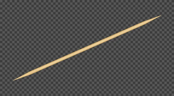 Wooden Toothpick Sharp Bamboo Sticks Teeth Wood Skewer Pointed Tip — Stock vektor