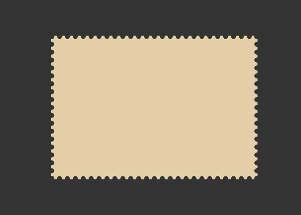 Postage Stamp Frame Empty Border Template Postcards Letters Blank Rectangle — Stockový vektor