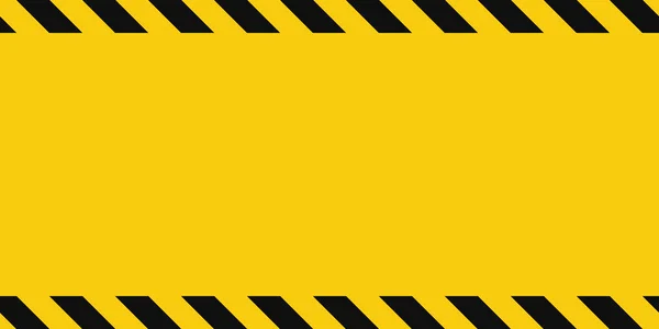 Warning Seamless Border Yellow Black Diagonal Stripes Rectangle Warn Frame — Image vectorielle