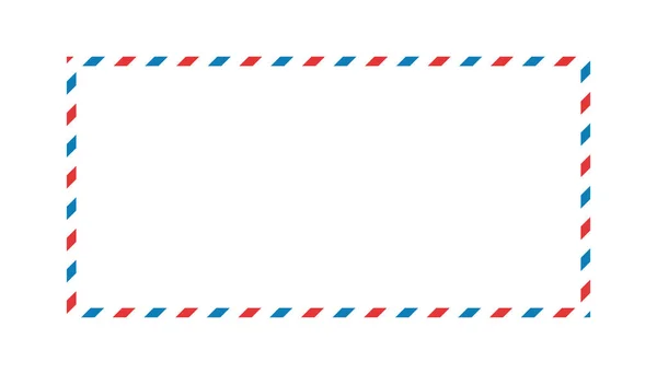 Air Mail Letter Frame Airmail Border Red Blue Stripes Retro — Διανυσματικό Αρχείο