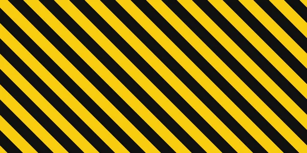 Warning Seamless Pattern Yellow Black Diagonal Stripes Warn Caution Background — Stockvektor