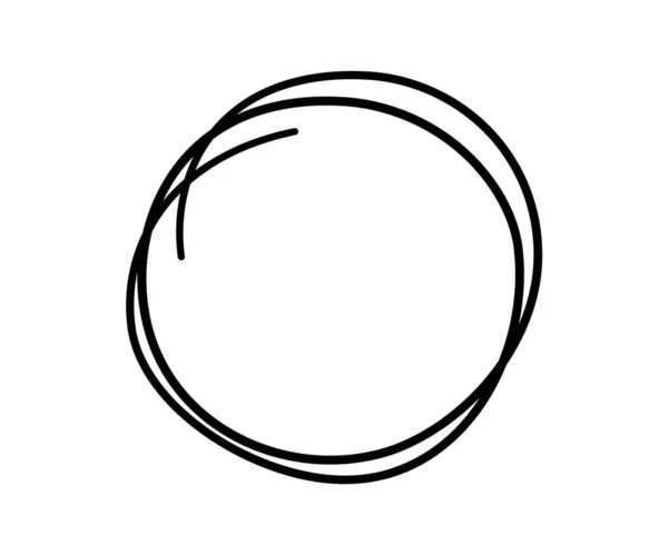 Hand Drawn Scribble Circle Doodle Sketch Underline Highlight Circle Frame — Image vectorielle