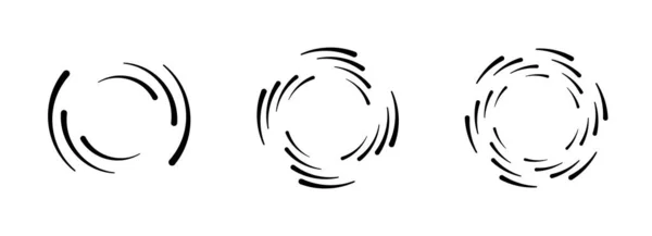Circle Speed Lines Emblem Design Comic Book Abstract Geometric Shape — Stock vektor