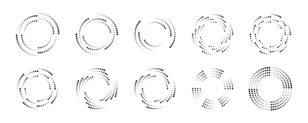 Dot Circle Speed Lines Emblem Design Comic Book Abstract Geometric — Stockový vektor