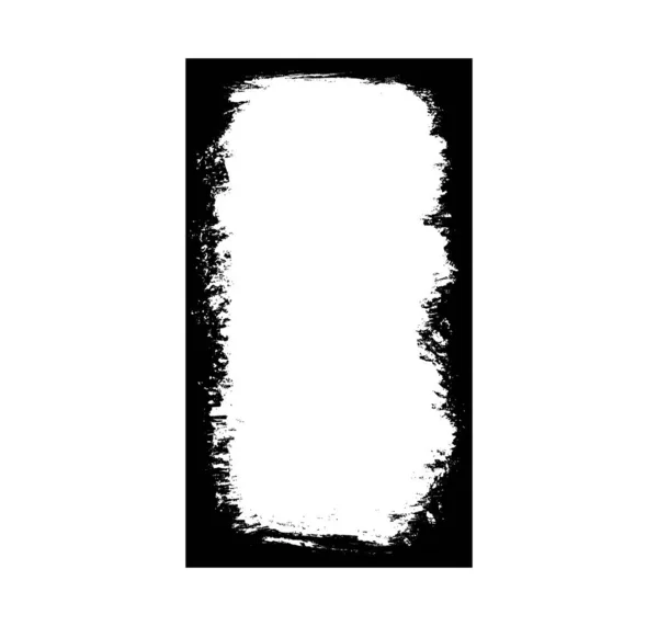 Чорна Гранжева Рамка Фотоколажу Історій Соціальних Мереж Шаблон Штрихом Пензля — стоковий вектор