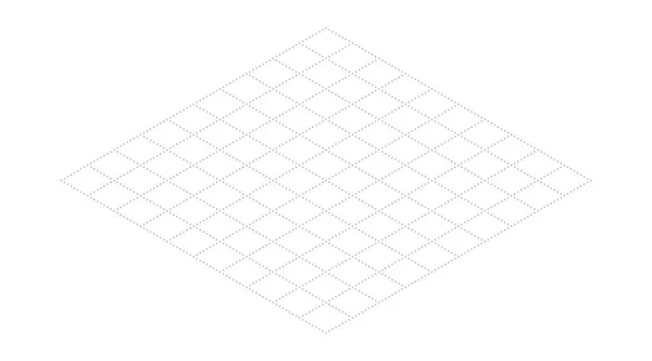 Isometriskt Rutnät Prick Linje Bakgrund Redogör För Isometriskt Mallmönster Hexagon — Stock vektor