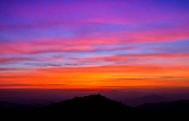 Beautiful sunrise on the top