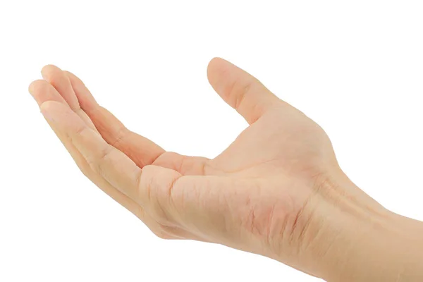 Gesto Mão Palma Aberta Mão Masculina — Fotografia de Stock