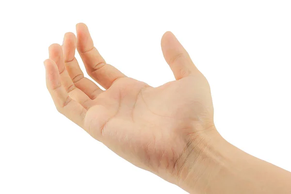 Gesto Mão Palma Aberta Mão Masculina — Fotografia de Stock