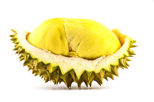 Rey Frutas Durian Aislado Sobre Fondo Blanco Durian Una Fruta — Foto de Stock