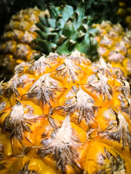 Pineapple Background Pineapples Fruit Market Pineapple Close — Stock Photo, Image