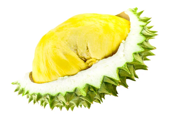 Durian Jest Królem Owoców Słynnych Tajlandii Duriańskiego Mięsa Owocowego Izolowane — Zdjęcie stockowe