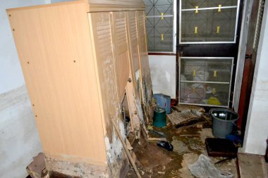 BANGKOK, THAILAND, Tayland sel krizinden sonraki hasar, 17 Kasım 2011 Bangkok, Tayland